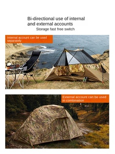 Single Person Outdoor Ultra-Lightweight Four-Season Camping Mountaineering <b>Small</b> Oxford Double-Layer Rainproof One Bedroom - Product Image 4