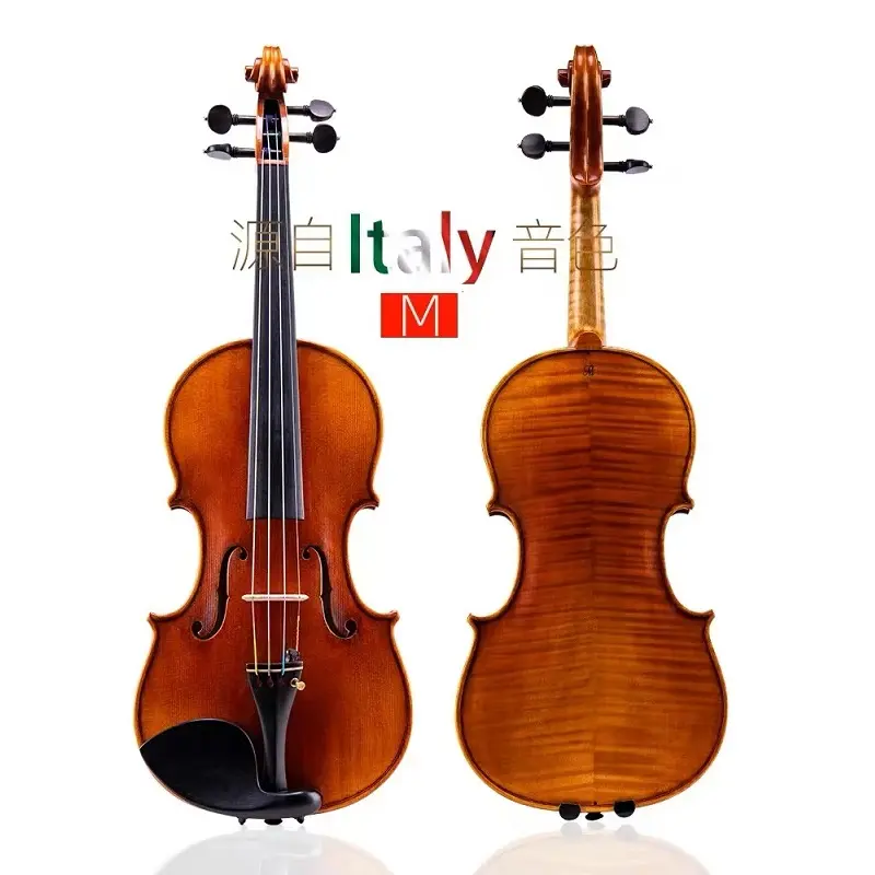 Custom Andre Amati reproduce handmade European spruce oil varnish violin 4/4