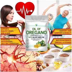 Ausreson OEM Oregano yağı yumuşak jel kapsüller 1000mg bağışıklık saç ve beyin desteği Oregano yağı siyah tohum yağı kapsülleri - Product Image 2