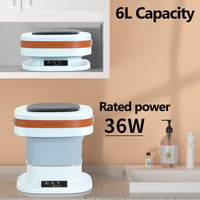 Combiné Lave-linge Sèche-linge Pliable et Portable, Mini Laveuse-Sécheuse pour Petits Linges, Sous-vêtements et Pantalons