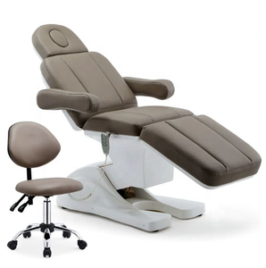Fauteuil de beauté électrique en PU marron à 3 moteurs, inclinable et réglable, pour salon de beauté - Product Image 6