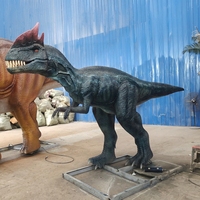 Dinosaure animatronique Allosaurus en métal haute fidélité avec mouvements réalistes pour une utilisation en intérieur/extérieur, aéroports, écoles, zoos, zones de safari