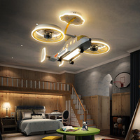Lampe de plafond en forme d'avion pour chambre d'enfant, chambre de garçon, lustre LED en fer moderne, modèle d'hélicoptère de combat Avatar, éclairage de chambre