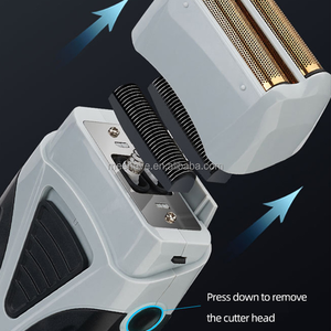 <span class=keywords><strong>Rasoir</strong></span> électrique rechargeable sans fil professionnel pour hommes, lame double multi-lames en titane, <span class=keywords><strong>rasoir</strong></span> 4D, câble USB, portable, étanche - Product Image 3