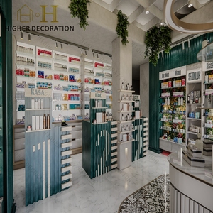 Meubles d'intérieur de <span class=keywords><strong>pharmacie</strong></span>, présentoir en <span class=keywords><strong>bois</strong></span> pour produits capillaires, vitrine commerciale pour <span class=keywords><strong>pharmacie</strong></span> - Product Image 4