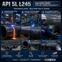Tôle d'acier laminée à chaud en alliage API 5L L245 pour pipeline, épaisseur 8-120 mm, commande sur mesure auprès d'un usine chinoise de premier plan