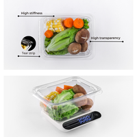 Récipient alimentaire de stockage en plastique personnalisé d'approvisionnement d'usine boîtes de fruits inviolables en plastique