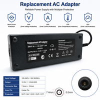 Adaptateur d'alimentation pour ordinateur portable 120W 18.5V 6.5A, chargeur 7.4*5.0mm pour h HDX HDX18 AC PD3.0 QC4.0, chargeur portable