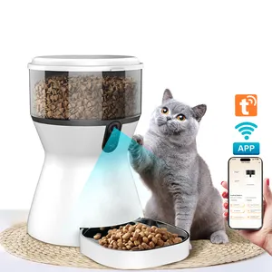 Alimentador inteligente para animais de estimação Tuya, câmera HD, vídeo inteligente, controle por aplicativo móvel, fonte de alimentação inteligente, alimentador automático para animais de estimação