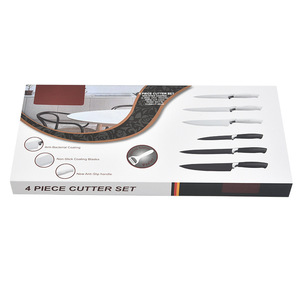 Black-Blade Trắng mô hình sóng nhà bếp dao thớt đặt đồ dùng nhà bếp hộ gia đình nhà bếp gọt gốm khối dao đặt - Product Image 5