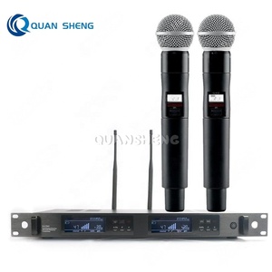 Micrófono Inalámbrico UHF True Diversity, Micrófono Vocal Portátil de Metal con Forma de Corazón para Escenario y Estudio, QLXD24 S58 KSM8/<span class=keywords><strong>9</strong></span> - Product Image 1