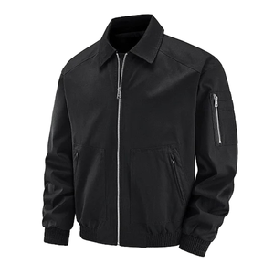 เสื้อแจ็คเก็ตหนังลายเสือดาวสไตล์วินเทจสำหรับทุกเพศ  ผ้าแคนวาส  ซิป  บริการ OEM - Product Image 1