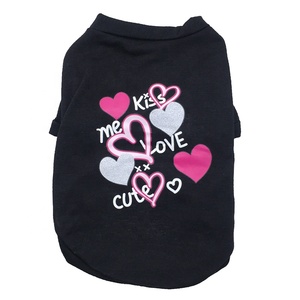 Ropa <span class=keywords><strong>de</strong></span> perro pequeño <span class=keywords><strong>de</strong></span> diseño, bonita impresión Kiss Me Love, precio al por mayor - Product Image 3