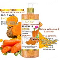 Exportation transfrontalière 500ml Gel douche soyeux longue durée parfum fraise gommage aux fruits blanchissant lait lavande à base de plantes