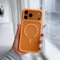 Coque magnétique effet peau mate antichoc en PC rigide pour iPhone 17 17E Air 16 16E 15 14 Plus 13 12 Pro Max