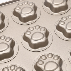 Cartoon Cat Paw Molds 4 6 9 12 Cavity Oven Safe Baking Tray For Cookie Cake Making - Product Image 3