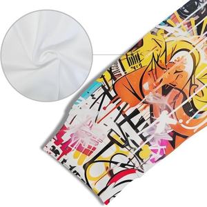 เสื้อฮู้ดผู้ชายลายกราฟฟิตีฮิปฮอปเท่ๆ สีสันสดใส ลายโทเท็ม ไซส์เล็ก สีม่วง - Product Image 4