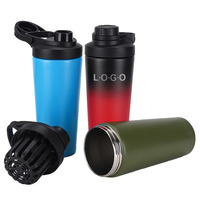 Bouteille isotherme à double paroi en acier inoxydable de 750 ml (25 oz) avec infuseur pour eau bouillante