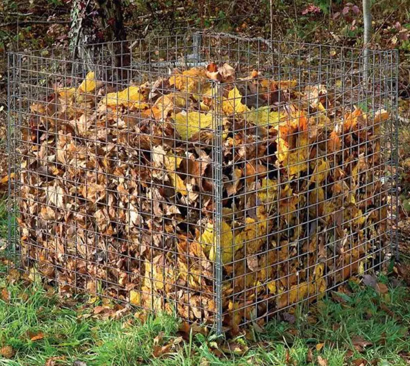 90x90x70cm Metalldraht-Kompost behälter Gartenkompost-Vorrats behälter zum Sammeln von Blättern Blatts ammler