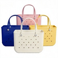Sac de voyage de plage moderne et minimaliste en EVA épaissi, écologique, imperméable, grande capacité, avec design perforé, pour l'exportation