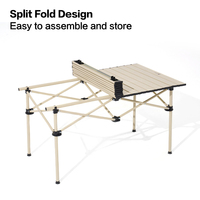 MOBI GARDEN Table pliante portable en fer et ensemble de six chaises Style design moderne pour le camping en plein air pique-nique barbecue