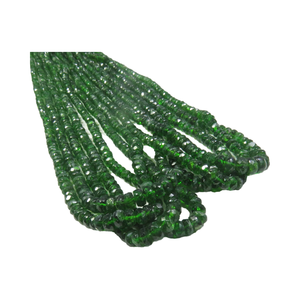 Cadena de Cuentas Facetadas de Granate Verde Natural – Cuentas Sueltas de Granate Grossular Verde Intenso para la Fabricación de Joyas - Product Image 3