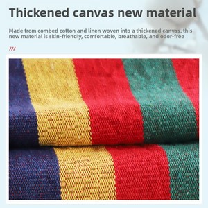 Hamaca Doble Reforzada Antivuelco de 200*150cm, Columpio de Lona para Exteriores con Poste Curvo, Capacidad para 1 Persona, 300kg - Product Image 4