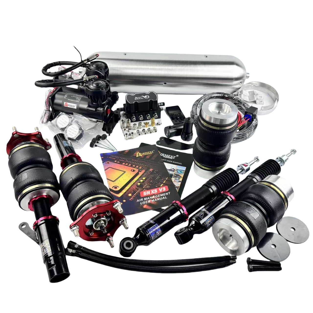 AIRMEXT F-SNX5-M Air Suspension Full Kit - Adjustable Shock