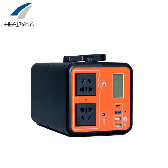 Headway Outdoor Portable Power Supply House Camping 500W 1000W Emergency Battery Backup LiFePO4 3000 Cycles