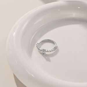 Dylam High Jewellery 925 Sterling <b>Silver</b> Fade Free Non Toxic Rhodium Plated Eternity Band <b>Emerald</b> Cut 5A Cubic Zircon Women <b>Ring</b> - Product Image 5