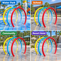 Équipement de parc aquatique commercial, boucle aquatique pour hôtel, arches aquatiques pour enfants, aire de jeux aquatique extérieure