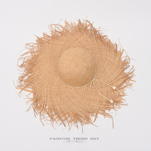 Cỏ Tự Nhiên Dệt Kim Sọc Mềm Rơm Hat <span class=keywords><strong>Raffia</strong></span> Panama Phong Cách In Hàng Ngày Du Lịch Đảng Mũ Nón Với Phong Cách Bãi Biển Mũ - Product Image 2