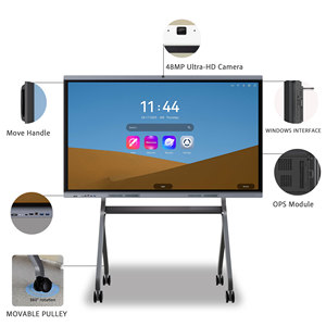 TV stand carrello Mobile 75 <span class=keywords><strong>pollici</strong></span> Smart TV Duty ruote Touch Screen regolabile in altezza monitor soluzione di visualizzazione - Product Image 3