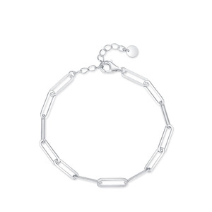 Pulsera de cadena minimalista con cierre de plata de ley S925, un elegante regalo para el uso diario de las mujeres. Versión personalizable en cobre. - Product Image 1