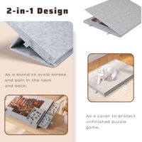 Plateau de puzzle avec support et couverture 2 en 1, plateau en feutre super léger, rangement avec 6 tiroirs pour adultes, table de puzzle