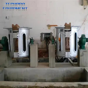 TECHPRO New 100kg-500kg Steel Melting Induction Furnace Multi-Protection Plant Heating Equipment