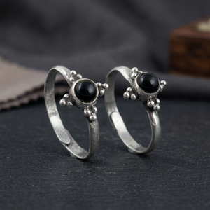 Anillo de Dedo de Plata 925 con Ónix para Mujer, Joyería Minimalista Chapada en Oro con Diamante y Circonita para Uso Diario y Regalo - Product Image 4
