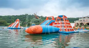 Customized Design Inflatable Floating Water Park Inflatable Obstacle For Water Sport Games