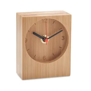 Reloj de mesa de bambú CLAMBU, merchandising sostenible - Product Image 5