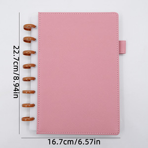 Carnet de notes A5 personnalisé en cuir noir avec spirale, papier épais remplaçable, idéal pour l'étude, motif champignon - Product Image 4