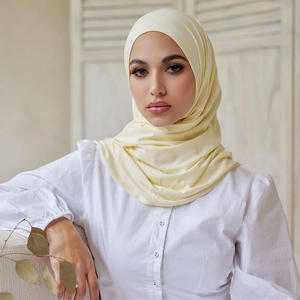 Offre Spéciale à séchage rapide en gros solide Jersey Hijab écologique extensible respirant échantillon gratuit taille personnalisée couleur - Product Image 1