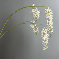 Rangkaian Bunga Gantung Artificial Petrea Langsung dari Pabrik, Untaian Bunga Queen's Wreath Palsu untuk Dekorasi Pernikahan, Vas Tinggi untuk Dekorasi Rumah