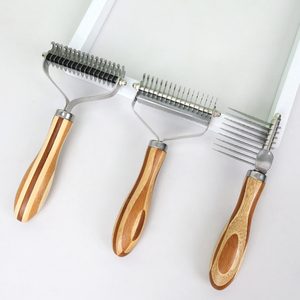 프로 언더 코트 손질 도구 고양이 detatting 브러쉬 느슨한 모피를위한 개 destedding 빗 - Product Image 1