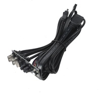 USB2.0 Ganda USB 2.0 + TYPE-C + Mikrofon + Audio, Aksesori Komputer Multifungsi dengan Catu Daya Langsung dari Pabrik