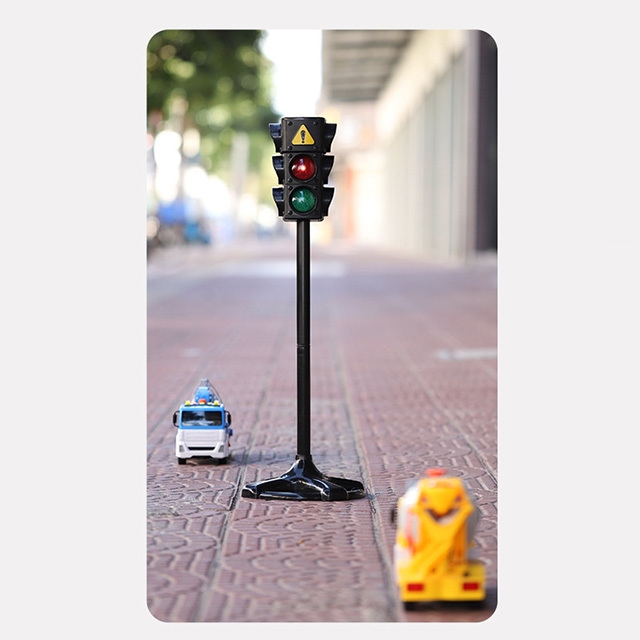 Feu tricolore pour enfants avec lumière et son, 13 cm
