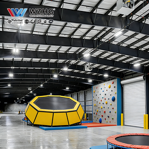 Structure en acier pour arène de trampolines compétitive, hauteur 12m, conception à portée libre, fabrication d'ingénierie, paradis pour enfants, robuste - Product Image 1