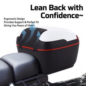 Kotak Bagasi Motor 32L Tahan Air Berbahan ABS PP dengan Kunci Mekanis, Universal untuk Skuter, Tempat Penyimpanan Helm di Bagian Belakang - Product Image 5