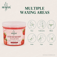 Cire à épiler au sucre parfumée à la fraise, 425g 1kg, avec logo personnalisé, pour épilation corporelle complète (Sugaring)