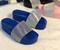 Sandales compensées à talons hauts pour femme, style plage et extérieur, ornées de strass, pour l'été