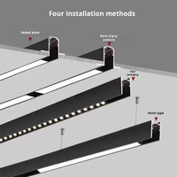 Système d'éclairage sur rail magnétique ultra-mince pour plafond, spot LED magnétique 48V 35mm